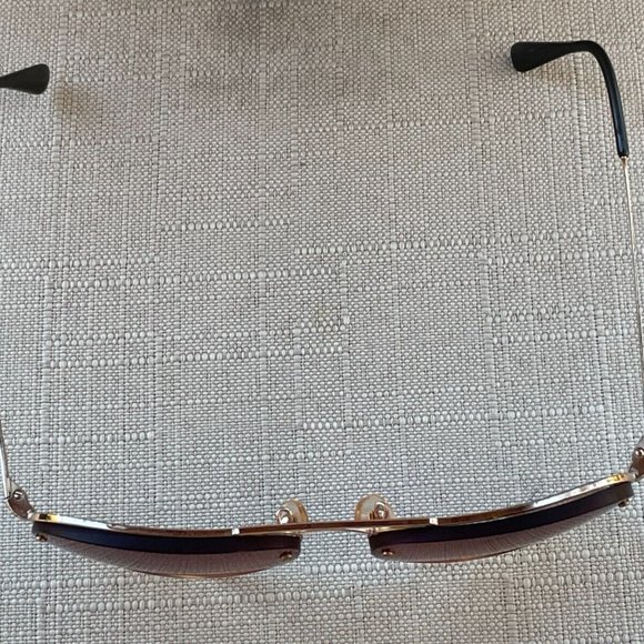 Ottet Frame France Gold Tone Half Rim Men Eyeglasses Glasses Frame